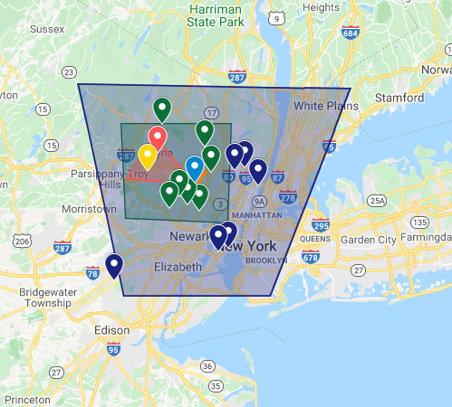 Paterson AC Repair Group - Service Area Map for Clifton, NJ